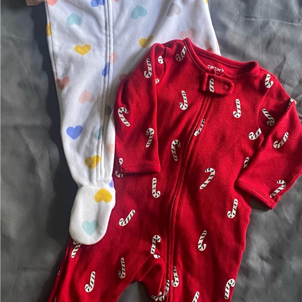 Carter's Red and White Kids One Piece Pajamas
